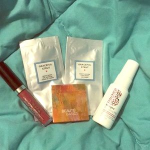 Assortment of beauty products